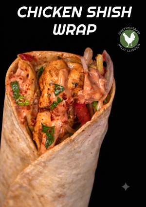 Sauced Chicken Shish Wrap